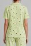 Women's Short-Sleeved Comfortable Green Pajama Set 4732 - 5