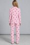 Women's Cherry Patterned Gingham Pink Pajama Set 4793 - 4