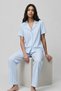 Standard Size Elasticated Blue Pajama Set - 4