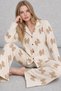 Women's Long Sleeve Comfortable Cream Pajama Set 4759 - 4