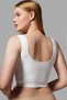 Seamless Gathering Padded Bra Without Underwire 5040 White - 4