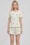 Water Green Leaf Patterned Pajama Set 4650-Green - 5