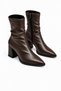 Ankle Boots - Brown - Block - 7