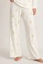 Women's Patterned Long Sleeve Ecru Pajama Set 4722 - 6