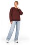 Brown Oversized Sweatshirt | Crew Neck | Drop Shoulder, Long Sleeves | Thick-Knit 3-Ply Brushed Inside Corduroy - 5
