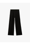 Crepe Scuba Fabric Wide-Leg Palazzo Trousers with Embellished Buttons - 6