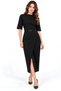 Women's Midi Dress | Belted Design | Truvakar Sleeves | A-Line Silhouette | Mock Neck | Wrap Closure | Knit