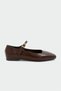 Rovva Bitter Coffee, Chunky Heel, Buckle Detail, Mary Jane Women's Flats. - 2