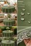 Solid Color Khaki Green Round Tablecloth with a Linen-Like Look—Luxury Bridal Set for the Living Room, Kitchen, Garden, and Balcony—Elegant Tablecloth for Dining - 3