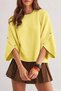 Gülseli Crew Neck Knit Sweater with Button Detail.