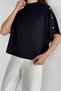Shoulder Detailed Bat Sleeve Blouse - 4