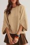 Gülseli Crew Neck Knit Sweater with Button Detail. - 3