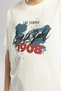 Rebel boys' printed crew neck t-shirt, white. - 4