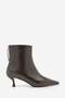 Women's Pointed Toe, Slim-Leg, High-Heeled, Zip-Up Boots in Derlis Brown - 3