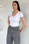 Women's V-Neck Lycra Basic Body Blouse