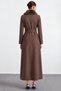 Removable-Fur-Trimmed Gabardine Suede Trench Coat, Light Brown 6924 - 5