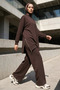 Side Zipper Tunic Pants Hijab Double Set