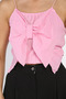 Women's Rope Strap Bow Blouse - 4