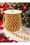 New Year's Decoration Beaded Chain, 5 Meters, Gold New Year's Tree Decoration Beaded Chain - 6