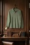 Polo Collar Self-Patterned Men's Knitwear Sweater - 3