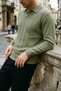 Polo Collar Self-Patterned Men's Knitwear Sweater