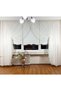 Modern Elf Beaded Double Breasted Mechanism Tulle Curtain Center Pleat (1/2.5) Cyn-04
