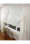 Modern Elf Beaded Double Breasted Mechanism Tulle Curtain Center Pleat (1/2.5) Cyn-04 - 2