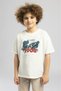 Rebel boys' printed crew neck t-shirt, white. - 2
