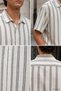Men's Striped Short Sleeve Shirt - 4