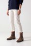 Women's Casual Heeled Boots with Elastic Side Straps, Tunles Tobacco Brown Suede - 3