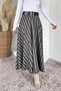 Plaid Patterned Hijab Skirt with Belt Accessories - 3
