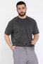Men's Crew Neck Self-Patterned Emblem Detailed T-Shirt
