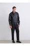 From UZG STORE: A Relaxed-Fit, Tailored, Stand-Up Collar, Men’s Leather-Look Jacket for Style-Conscious Men - 5