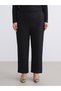 Trendy Picks from Kübra Butik: Textured Women's Wide-Leg Pants with a Drawstring Waist - 7