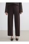 LCW EVERYDAY Brown Raschel Solid Loose & Oversized Wide-Leg Women's Pants—The ALITA CITY Difference - 3