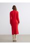Trendy Picks from Kübra Butik: Crew-Neck Knit Dress with Yoke Detail - 5