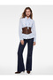 X Selected by Melis Ağazat - Long Sleeve Stand Collar Ruffled Peplum Blouse