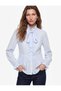 X Selected by Melis Ağazat - Long Sleeve Stand Collar Ruffled Peplum Blouse - 4