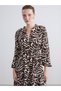 LCW Comfort Brown Gabardine Patterned Dress, Featuring the ALITA CITY Touch - 3