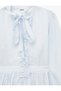 X Selected by Melis Ağazat - Long Sleeve Stand Collar Ruffled Peplum Blouse - 8