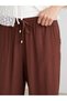 Trendy Picks from Kübra Butik: Textured Women's Pants with a Waist Cord - 5