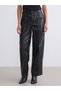 LCWAIKIKI Classic Black Faux Leather Straight-Leg Standard & Regular Wide-Leg Women's Pants—The ALITA CITY Difference - 3