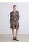 LCW Comfort Brown Gabardine Patterned Dress, Featuring the ALITA CITY Touch