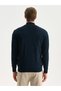 Normal Fit Upright Roba Collar Men's Knitwear Cardigan from Uzg Store for Style Enthusiasts - 5