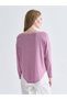 LCW Grace Pink Solid Standard & Regular Long-Sleeve Women's T-Shirt, with the ALITA CITY Touch - 4