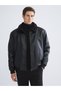 Men’s Leather-Look Jacket with a Round Collar and Plush Lining from Freezen Store