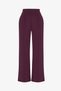Burgundy Modal High Waist Straight Leg Pants - 5