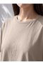 Soulife Ecru Plain Loose & Oversized Short-Sleeve Women's T-Shirt, with the ALITA CITY Touch - 2
