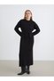 Trendy Picks from Kübra Butik: Off-the-Shoulder, Collared, Belted Knit Dress with Yoke Detail - 2