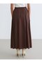 Rmz Gi̇yi̇m Farkiyla Zippered Waist Pleated Skirt - 5